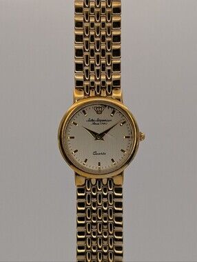 Jules Jurgensen Gold Tone Classic Link Bracelet Watch